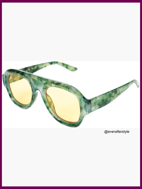 Plastic Retro Aviator Sunglasses Oversized Shield Style main image 4